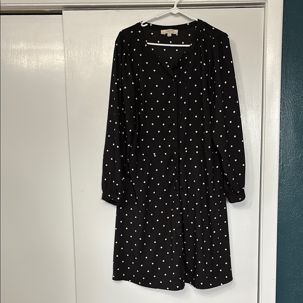 Loft black and white dress